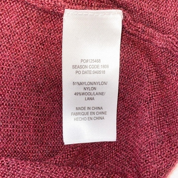 NWT SPLENDID Soft Burgundy Wool Blend Sweater - Picture 7 of 7